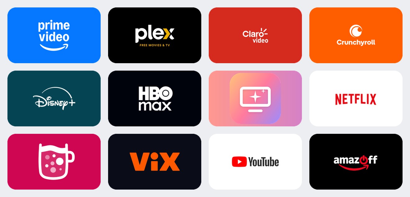 Rectangular tiles generated from each app's icon